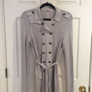 Free People long belted cardigan